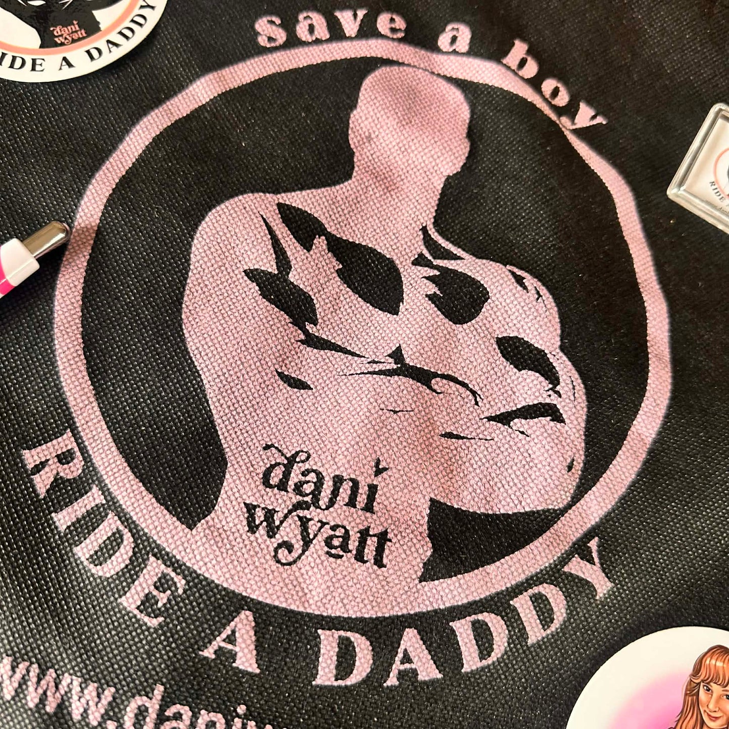 Dani Wyatt Trademarked "Save a Boy, Ride a Daddy" SWAG PACK!
