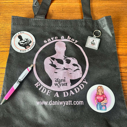 Dani Wyatt Trademarked "Save a Boy, Ride a Daddy" SWAG PACK!